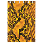 Yellow And Black Snakeskin Print Curtain
