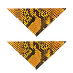 Yellow And Black Snakeskin Print Dog Bandana