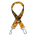 Yellow And Black Snakeskin Print Dog Seat Belt