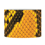 Yellow And Black Snakeskin Print Drum Lamp Shade
