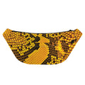 Yellow And Black Snakeskin Print Fanny Pack