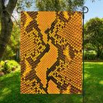 Yellow And Black Snakeskin Print Garden Flag
