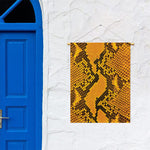 Yellow And Black Snakeskin Print Garden Flag