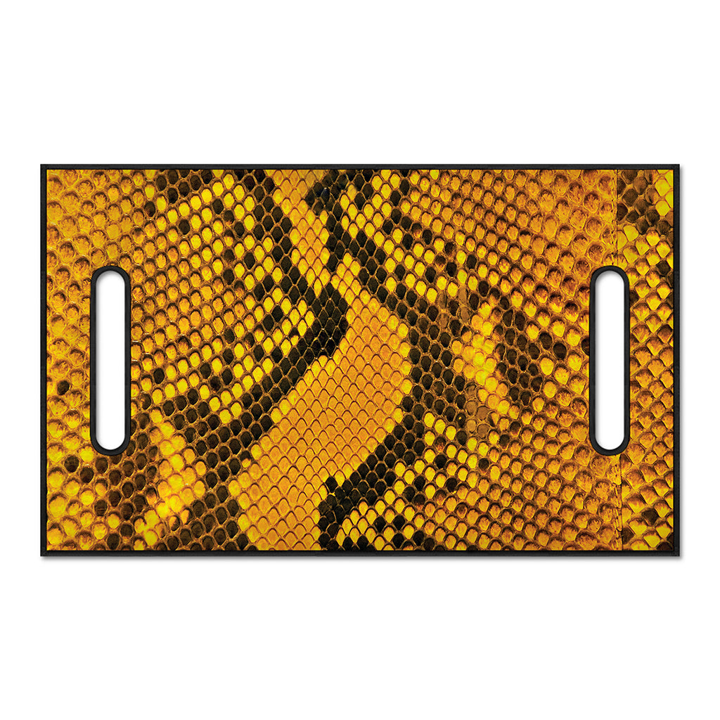 Yellow And Black Snakeskin Print Golf Cart Seat Cover