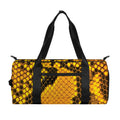 Yellow And Black Snakeskin Print Gym Bag