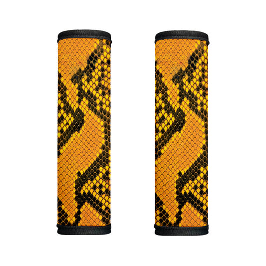 Yellow And Black Snakeskin Print Handle Covers
