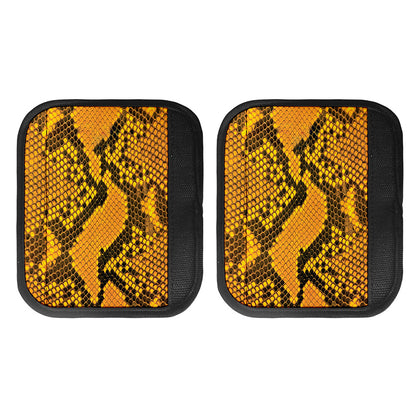 Yellow And Black Snakeskin Print Handle Covers
