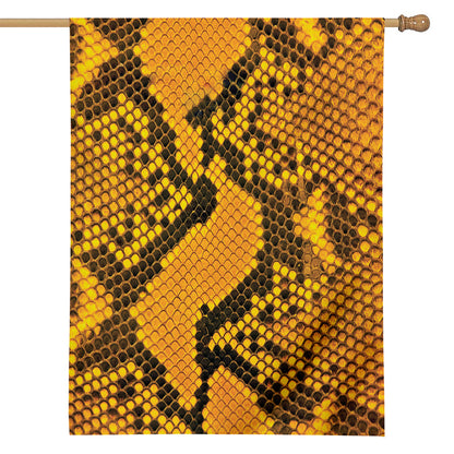 Yellow And Black Snakeskin Print House Flag