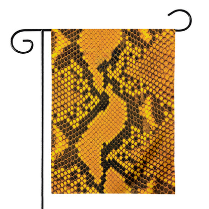 Yellow And Black Snakeskin Print House Flag