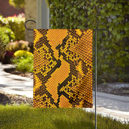 Yellow And Black Snakeskin Print House Flag