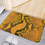 Yellow And Black Snakeskin Print Indoor Door Mat