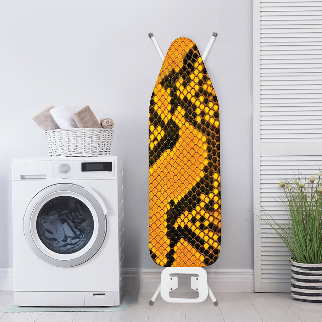 Yellow And Black Snakeskin Print Ironing Board Cover