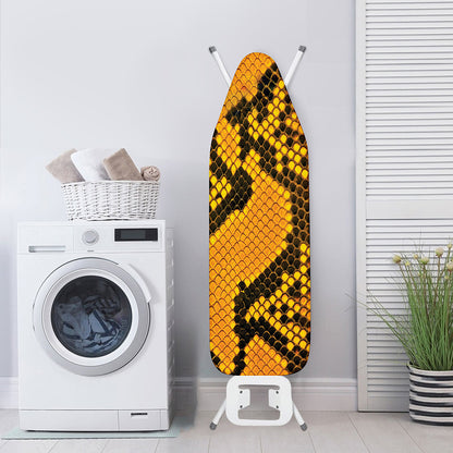 Yellow And Black Snakeskin Print Ironing Board Cover