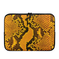 Yellow And Black Snakeskin Print Laptop Sleeve