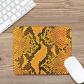 Yellow And Black Snakeskin Print Mouse Pad