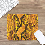 Yellow And Black Snakeskin Print Mouse Pad