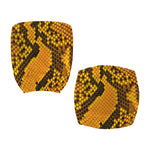 Yellow And Black Snakeskin Print Office Chair Cover