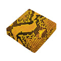 Yellow And Black Snakeskin Print Outdoor Seat Cushion Cover