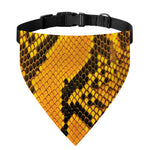 Yellow And Black Snakeskin Print Over The Collar Dog Bandana