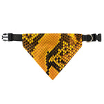 Yellow And Black Snakeskin Print Over The Collar Dog Bandana