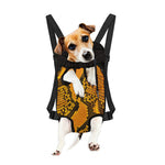 Yellow And Black Snakeskin Print Pet Carrier Backpack