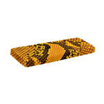 Yellow And Black Snakeskin Print Piano Keyboard Cover