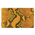 Yellow And Black Snakeskin Print Polyester Doormat