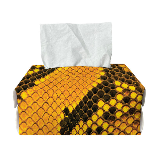 Yellow And Black Snakeskin Print Rectangle Tissue Box Cover