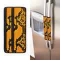 Yellow And Black Snakeskin Print Refrigerator Handle Covers