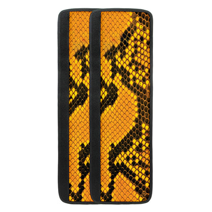 Yellow And Black Snakeskin Print Refrigerator Handle Covers