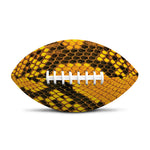 Yellow And Black Snakeskin Print Rugby Ball