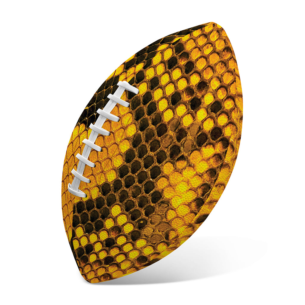Yellow And Black Snakeskin Print Rugby Ball