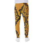 Yellow And Black Snakeskin Print Scuba Joggers
