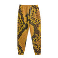 Yellow And Black Snakeskin Print Sweatpants