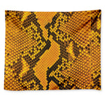 Yellow And Black Snakeskin Print Tapestry