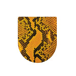 Yellow And Black Snakeskin Print Toilet Lid Cover