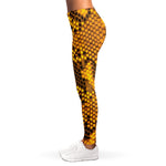Yellow And Black Snakeskin Print Women's Leggings