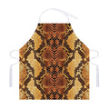 Yellow And Brown Snakeskin Print Adjustable Apron