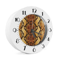Yellow And Brown Snakeskin Print Alarm Clock