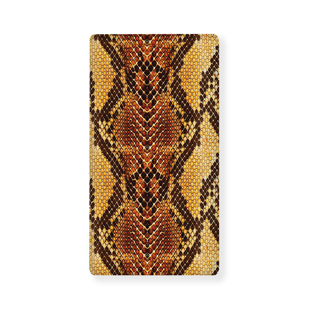 Yellow And Brown Snakeskin Print Baby Crib Sheet