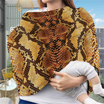 Yellow And Brown Snakeskin Print Baby Seat Cover