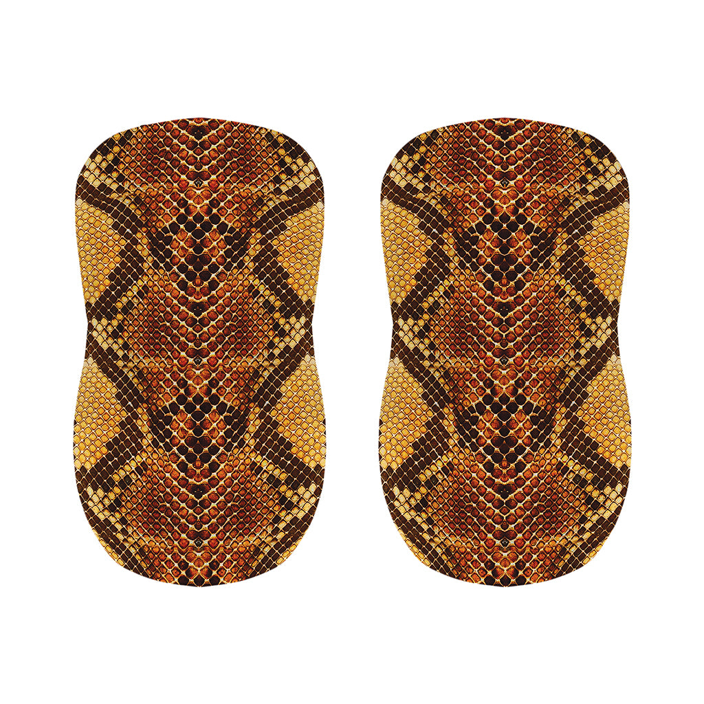 Yellow And Brown Snakeskin Print Bar Stool Covers