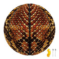 Yellow And Brown Snakeskin Print Basketball