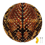 Yellow And Brown Snakeskin Print Basketball