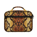 Yellow And Brown Snakeskin Print Briefcase Bible Bag