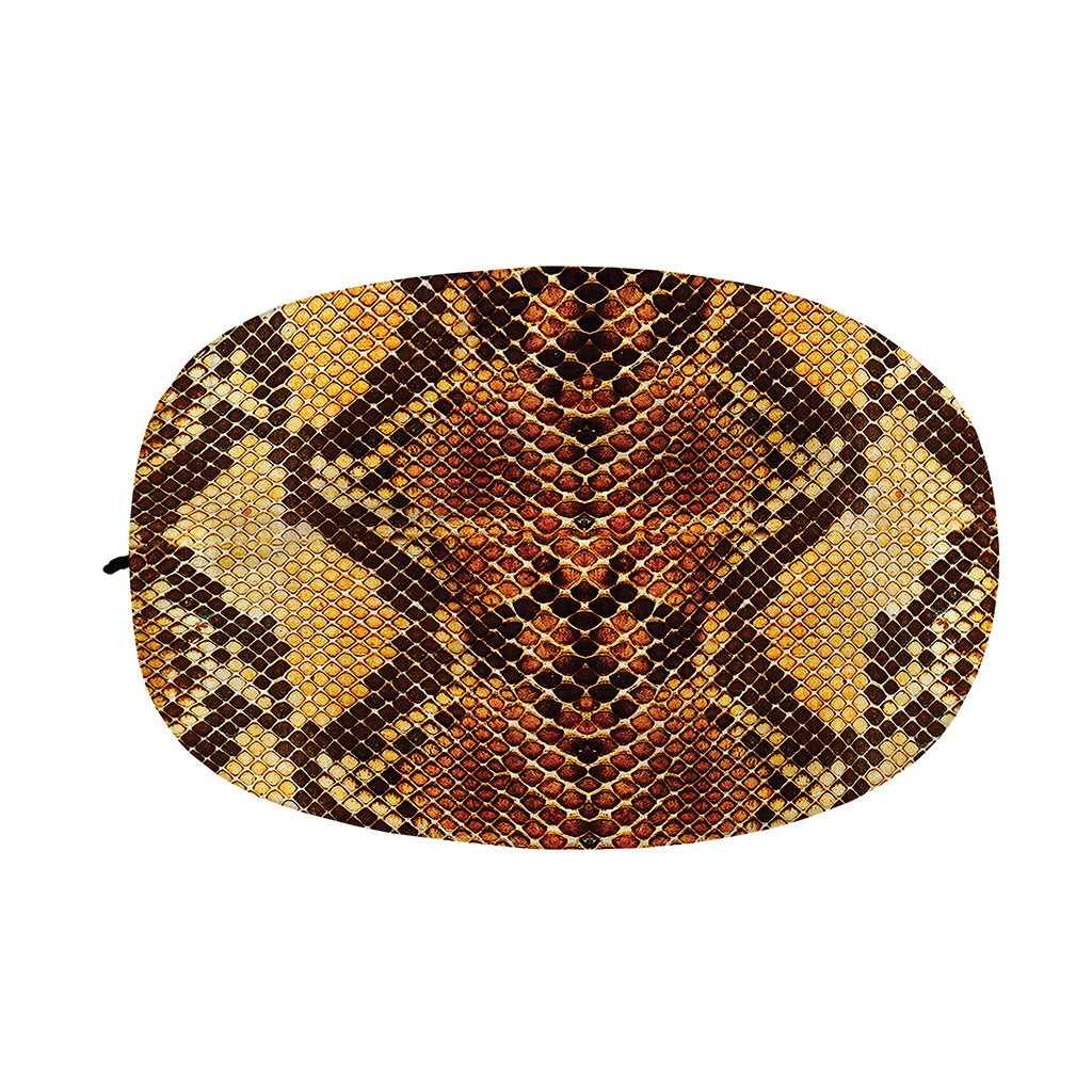 Yellow And Brown Snakeskin Print Car Side Mirror Covers