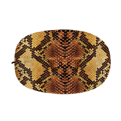 Yellow And Brown Snakeskin Print Car Side Mirror Covers