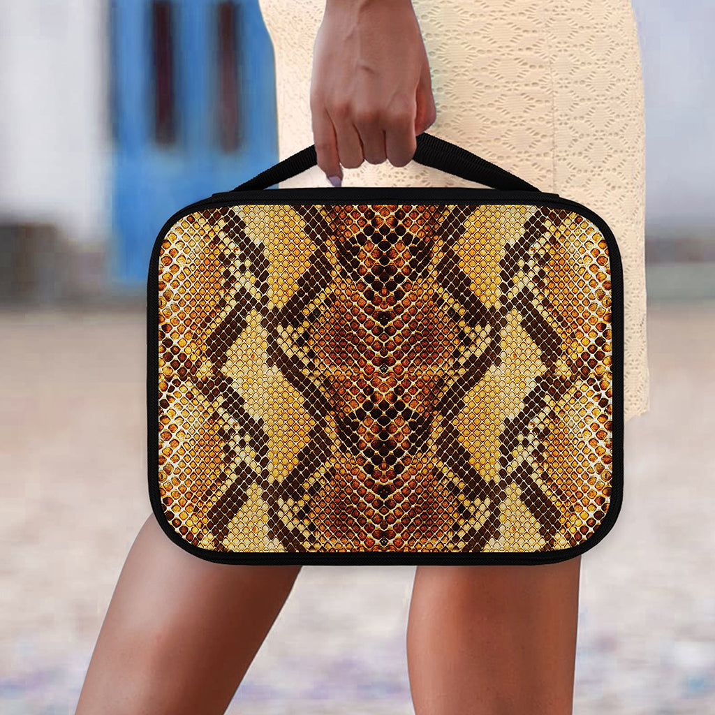 Yellow And Brown Snakeskin Print Classic Bible Case