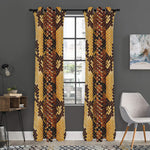 Yellow And Brown Snakeskin Print Curtain