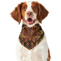 Yellow And Brown Snakeskin Print Dog Bandana